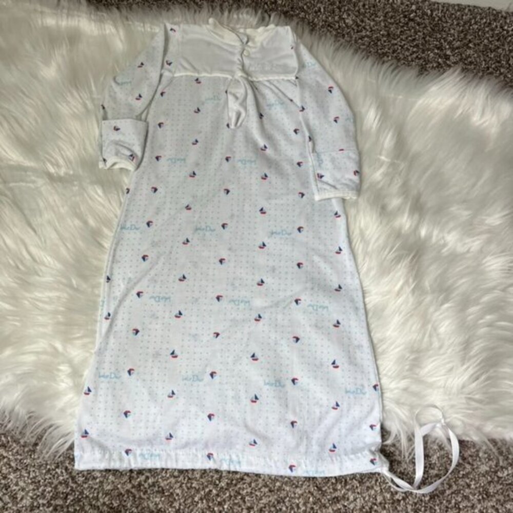 Vintage Baby Dior Paris New York White Sailboat Gown